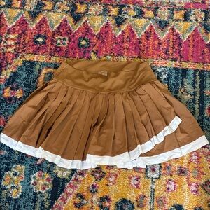 Aerie offline size Medium Pleated Skirt White Trim Built in Shorts